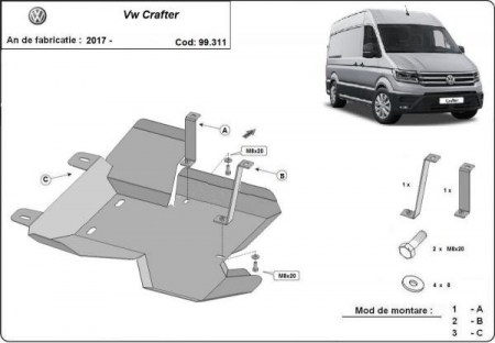 Scut motor Vw - Scut rezervor AdBlue VW Crafter 2017 - prezent