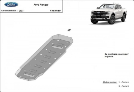 Scut motor Ford Ranger - Scut rezervor Ford Ranger 2023 - prezent