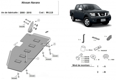 Scut motor Nissan - Scut rezervor Nissan Navara D40 2005-2015