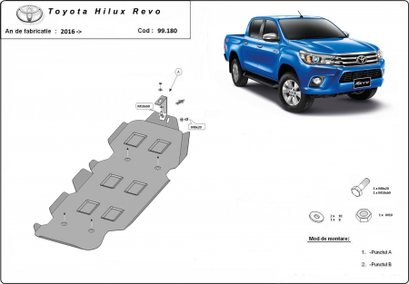 Scut motor Toyota - Scut rezervor Toyota Hilux Revo dupa 2016