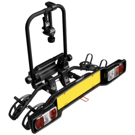 Suporturi biciclete - Suport 2 biciclete Peruzzo Parma 706N cu prindere pe carligul de remorcare, Negru Mat