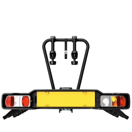 Suport 2 biciclete Peruzzo Siena 668E compatibil cu biciclete electrice cu prindere pe carligul de remorcare, Negru Mat [2]