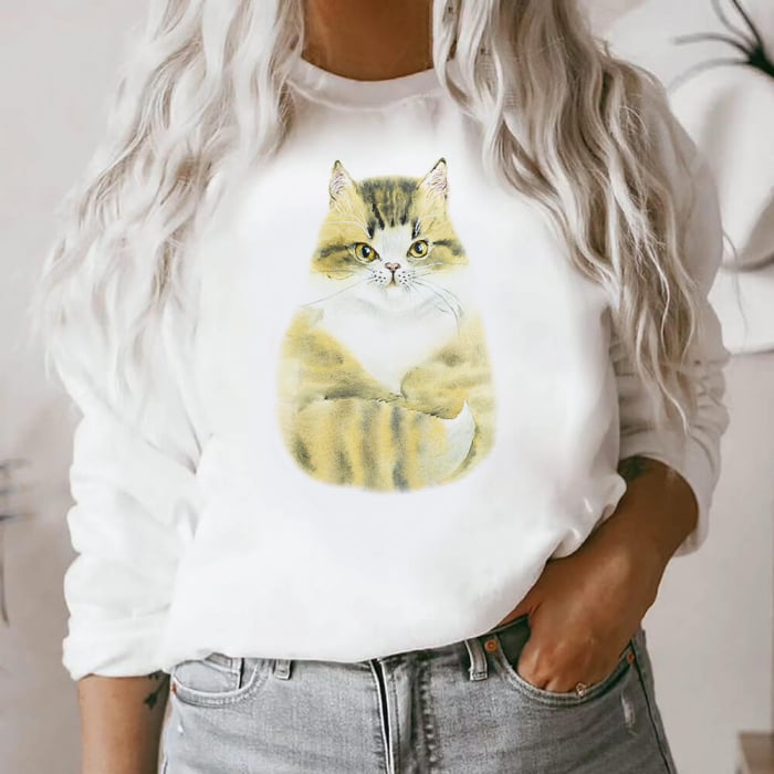 Bluza Dama Alba Fluff Cat [1]