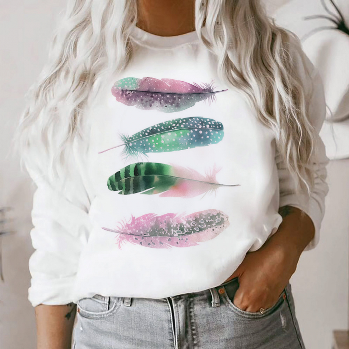 Bluza Dama Alba Colorful Feathers Outlet M [1]