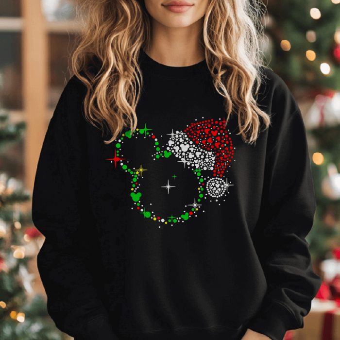 Bluza Neagra Dama Christmas Mickey [1]