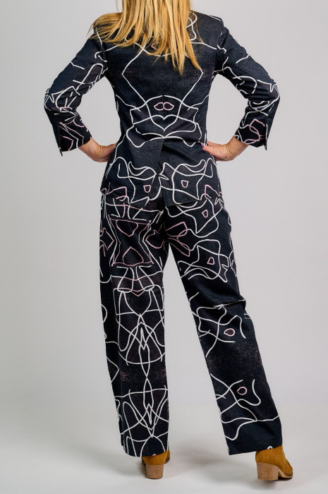 Pantalon alb/negru [2]
