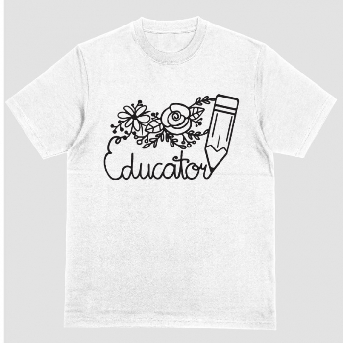 Tricou Unisex Alb Educator [1]