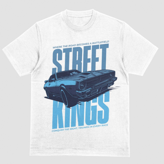 Tricou Unisex Alb Street Kings [1]