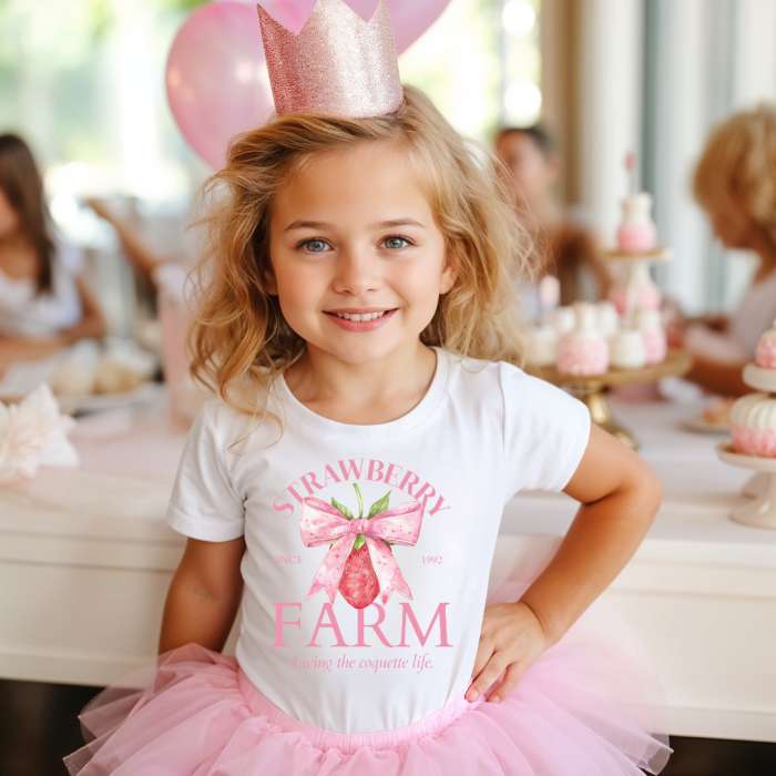 Tricou Copil Alb Coquette Strawberry [1]