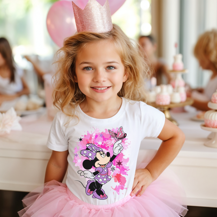 Tricou Copil Alb Minnie Mouse Butterfly [1]