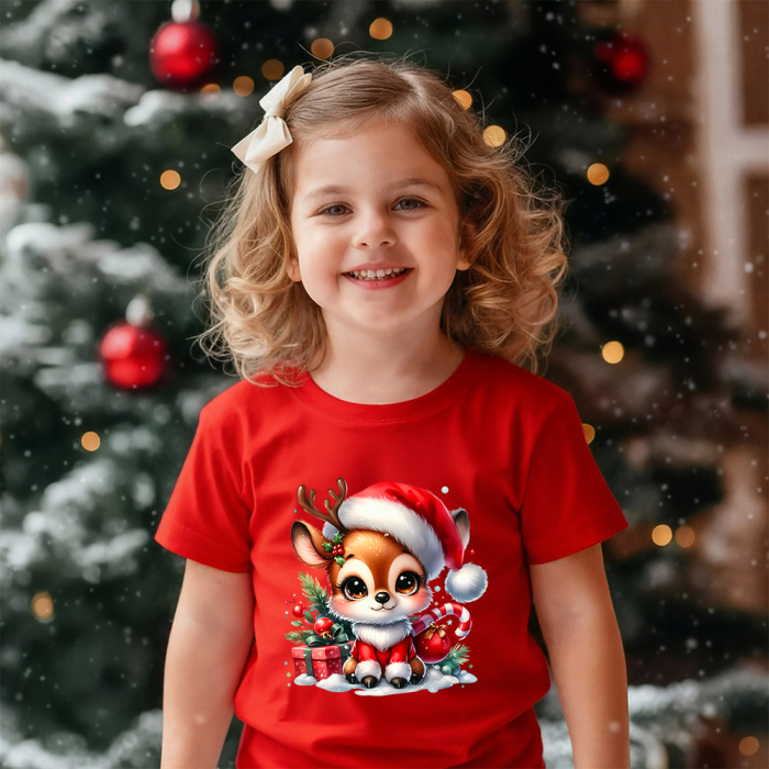 Tricou copil rosu Renul poznas al mosului [1]