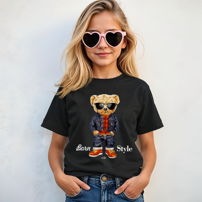 Tricou Copil Negru Born With Style [2]