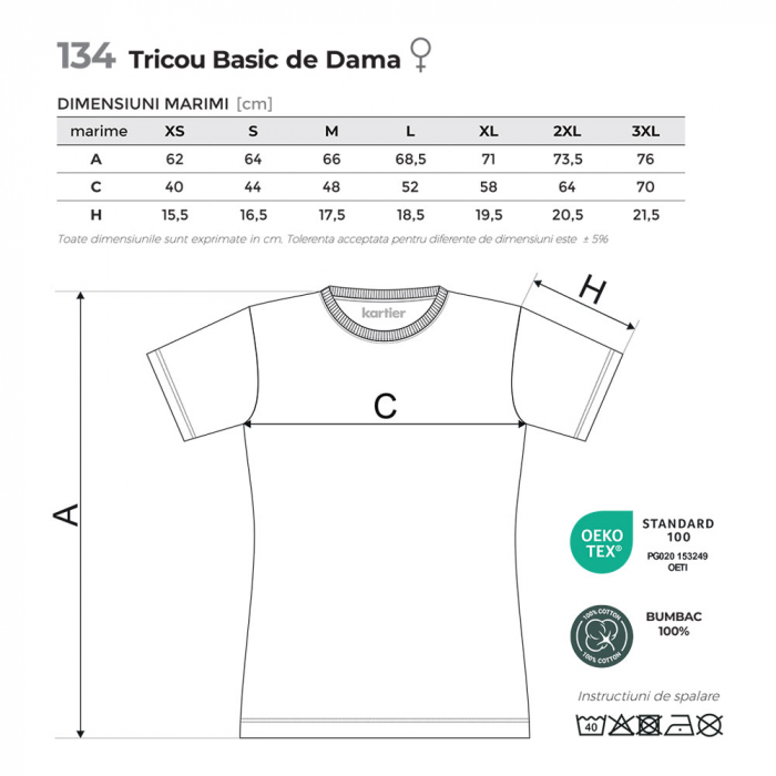 Tricou Dama Alb Alfabet Litera A [2]