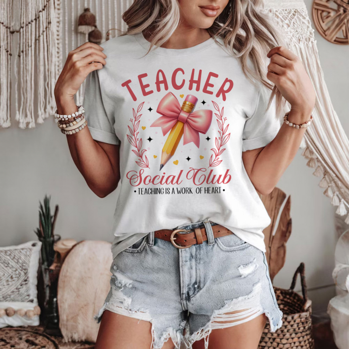 Tricou Dama Alb Teacher Social Club [1]