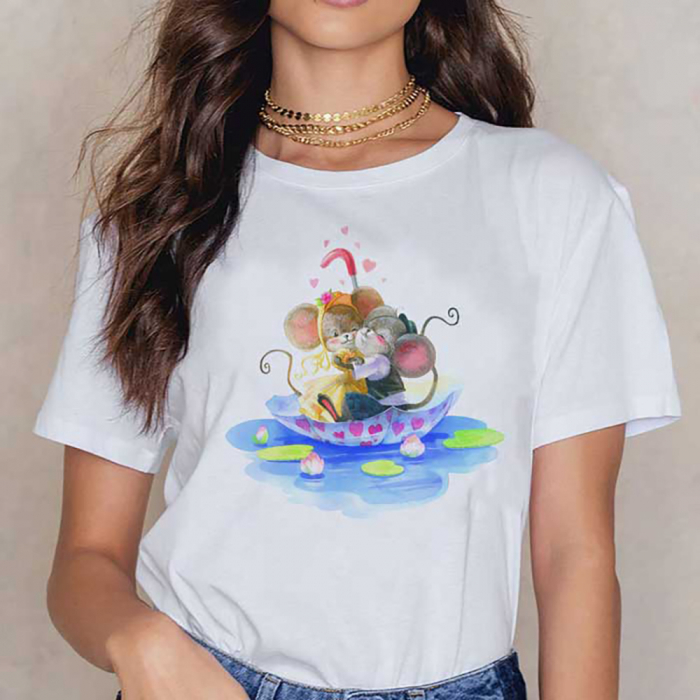 Tricou Dama Alb Mice You [1]
