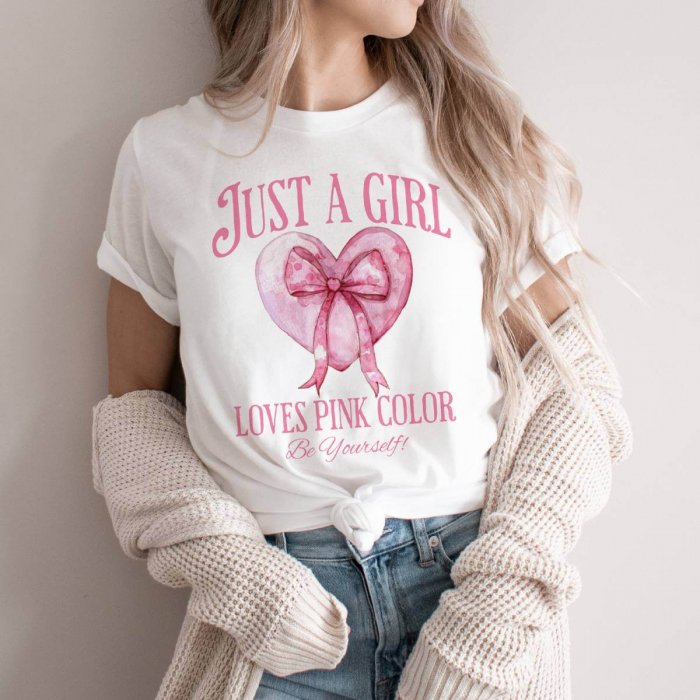 Tricou Dama Alb Just A Girl [1]