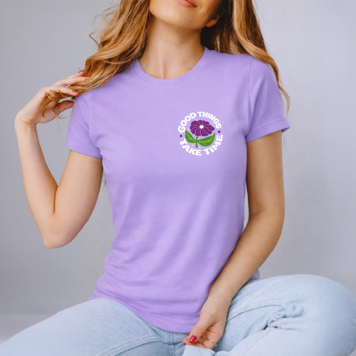 Tricou Dama Lila Good things take time [2]