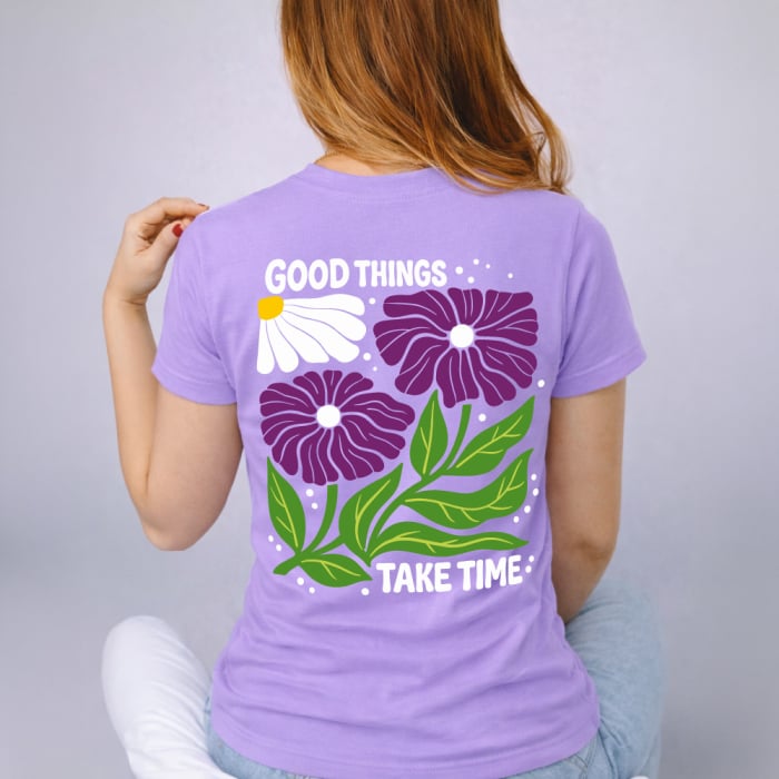 Tricou Dama Lila Good things take time [3]