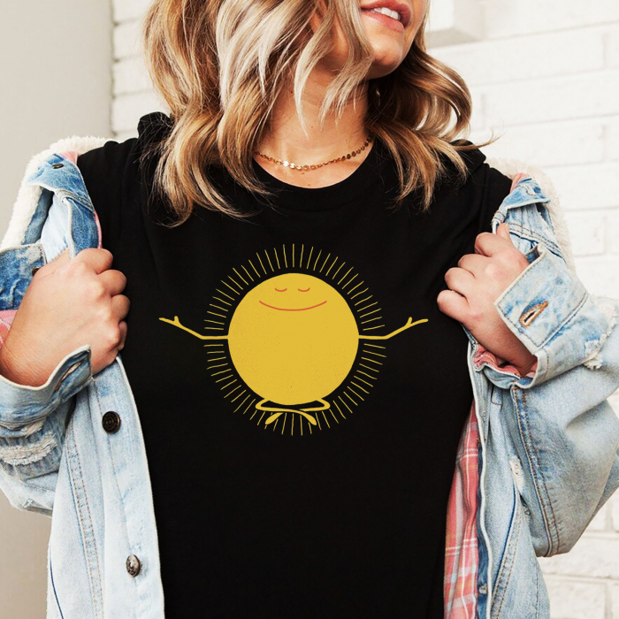 Tricou Dama Negru Lemon Sunset [2]