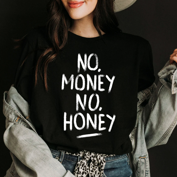 Tricou Dama Negru No Money [1]