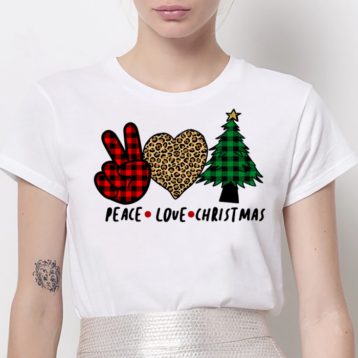 Tricou Dama Peace Love Christmas [1]