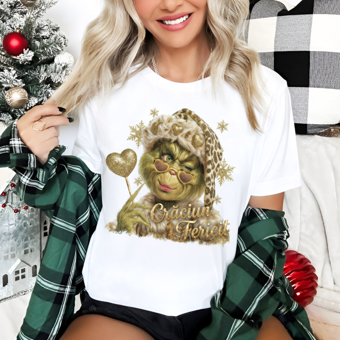 Tricou Dama Alb Grinch Glam [1]