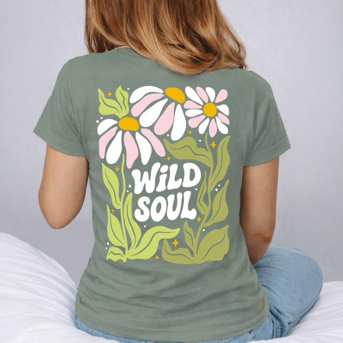 Tricou Dama Verde Salvie Wild soul [3]