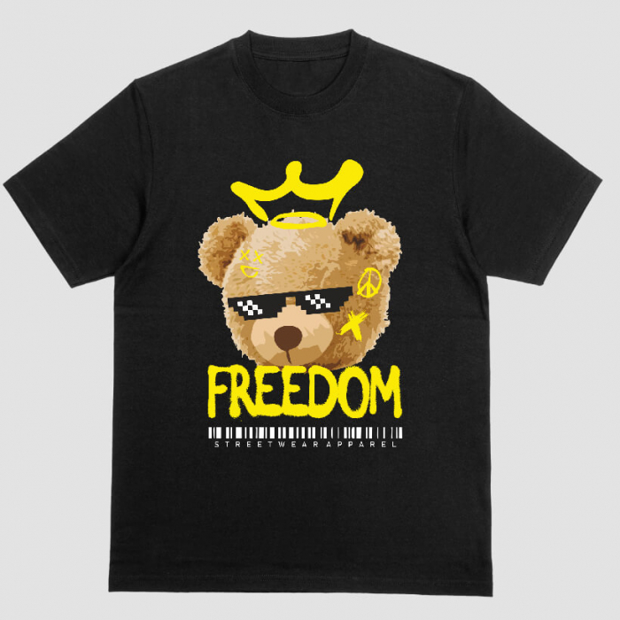Tricou Unisex Negru Freedom [1]