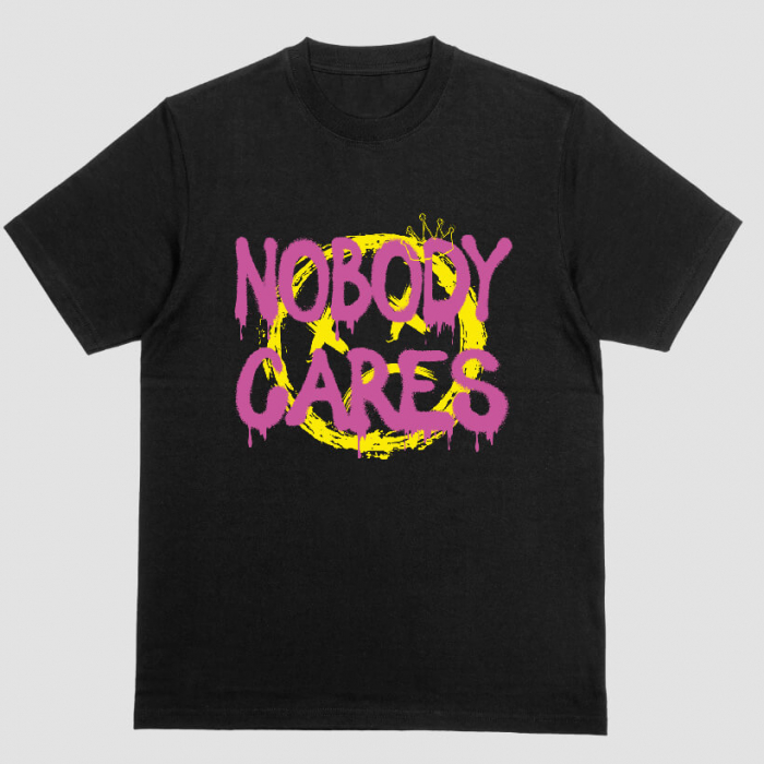 Tricou Negru Nobody Cares Outlet S [1]