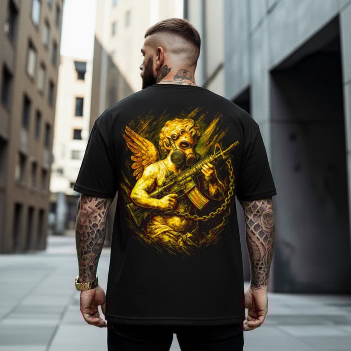Tricou Negru Oversize Guardian Angel [1]