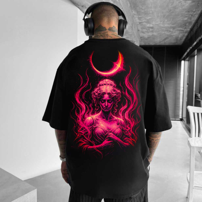 Tricou Negru Oversize Blood Eclipse [1]