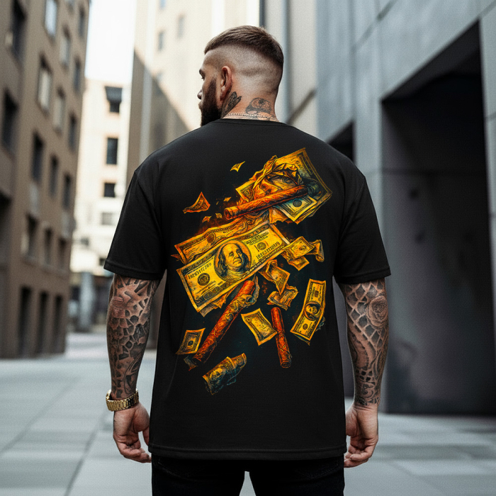 Tricou Negru Oversize Cuban Money [1]