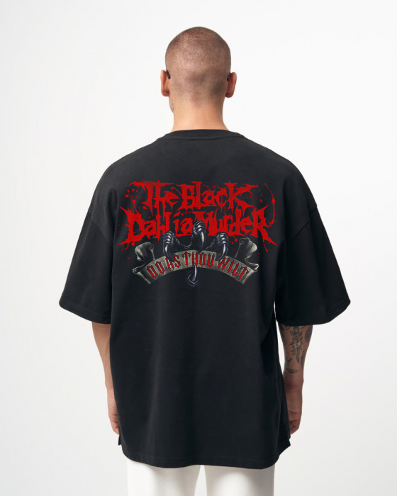Tricou Negru Oversize Do As Thou Wilt [1]