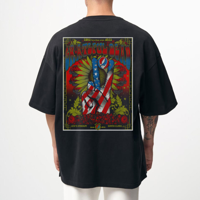 Tricou Negru Oversize Greatfull Dead [1]