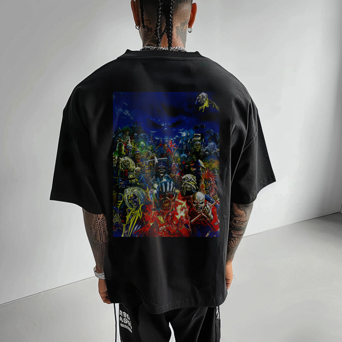 Tricou Negru Oversize Skeleton Army [1]