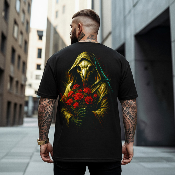 Tricou Negru Oversize Plague [1]