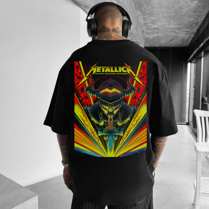 Tricou Negru Oversize Metallica On Tartu [1]