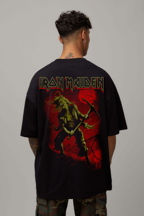 Tricou Negru Oversize The Skeleton In Purgatory [1]