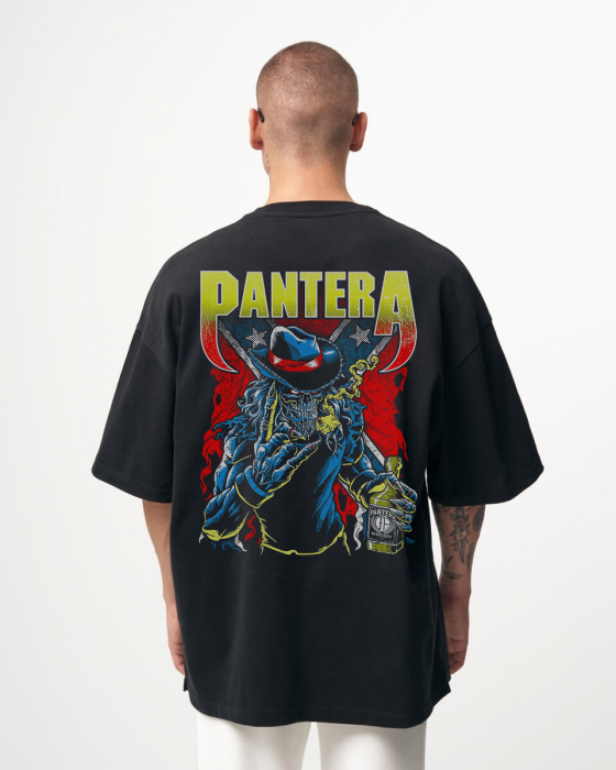 Tricou Negru Oversize Pantera Whiskey [1]