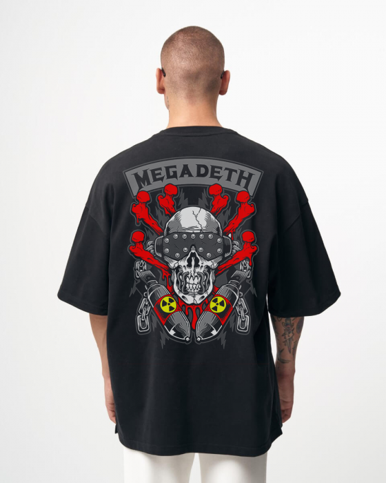 Tricou Negru Oversize Nuclear Skeleton [1]