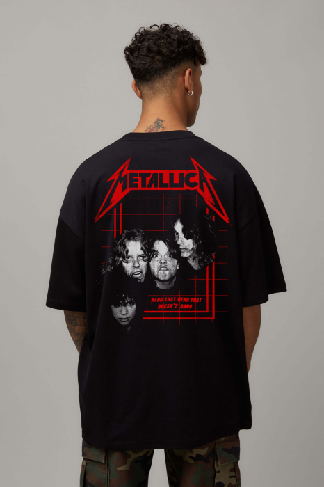Tricou Negru Oversize Bang That Head That Doesn't Bang [1]