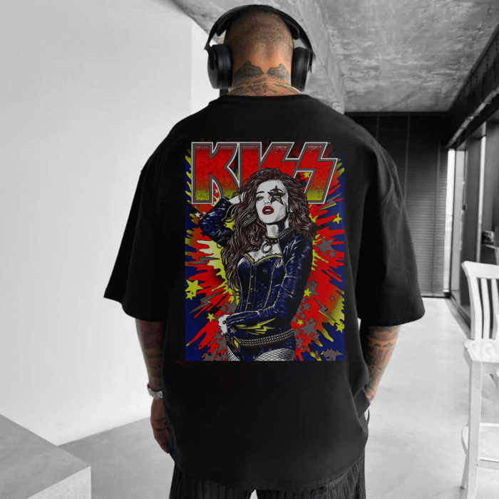 Tricou Negru Oversize Music Etiquete [1]