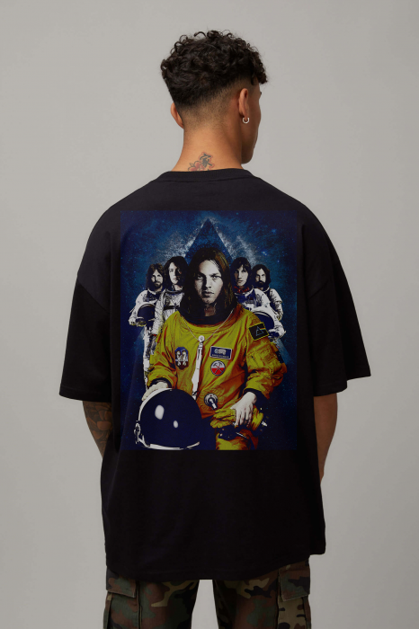 Tricou Negru Oversize Pink Floyd In The Stratosphere [1]