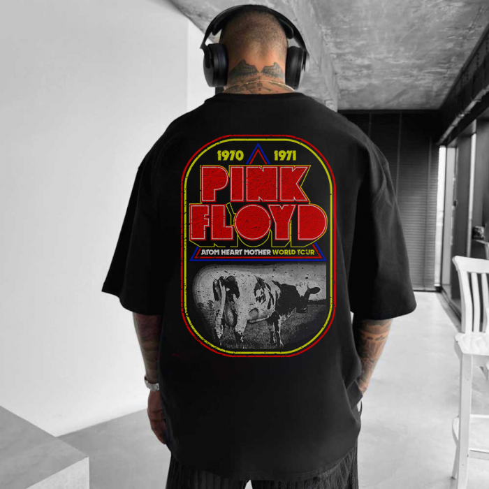 Tricou Negru Oversize Atom Heart Mother World Tour [1]