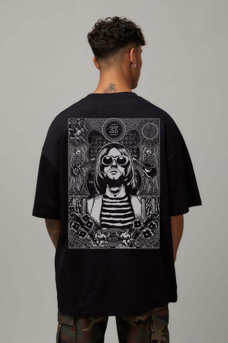 Tricou Negru Oversize The Badass [1]