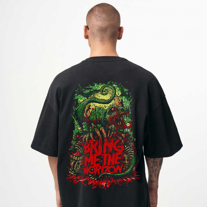 Tricou Negru Oversize Bring Me The Horizon Reptile [1]