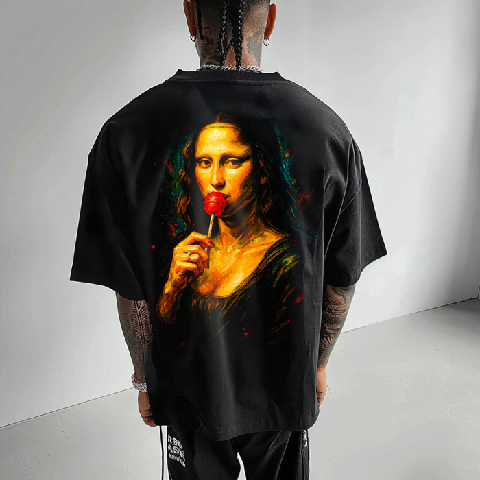 Tricou Negru Oversize Lisa [1]