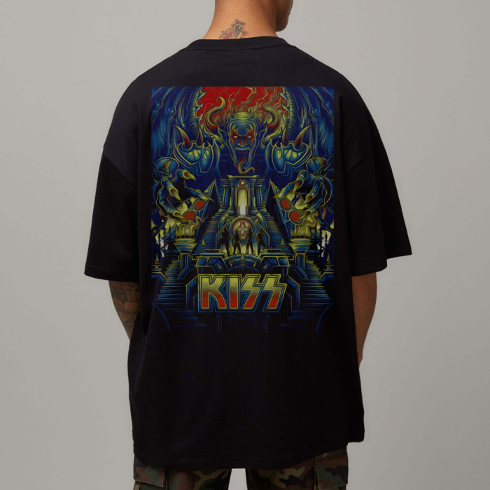 Tricou Negru Oversize Temple Of Hell [1]
