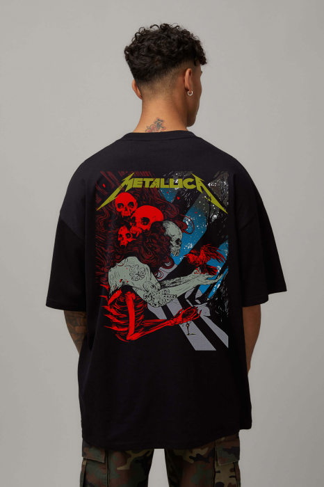 Tricou Negru Oversize Metallica Dead Bodies [1]
