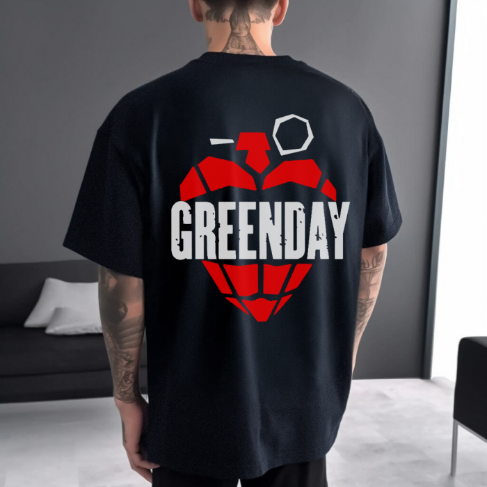 Tricou Negru Oversize Grenade Heart [1]